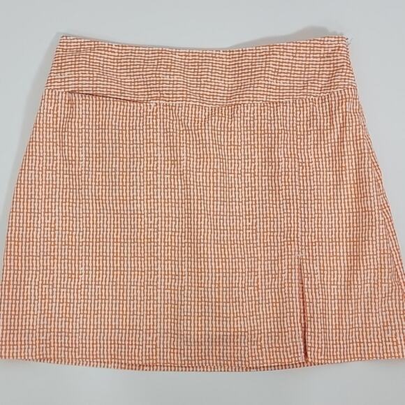 Izod XFG Women's Performance Stretch Orange Print Golf Skirt 10 - Picture 1 of 13
